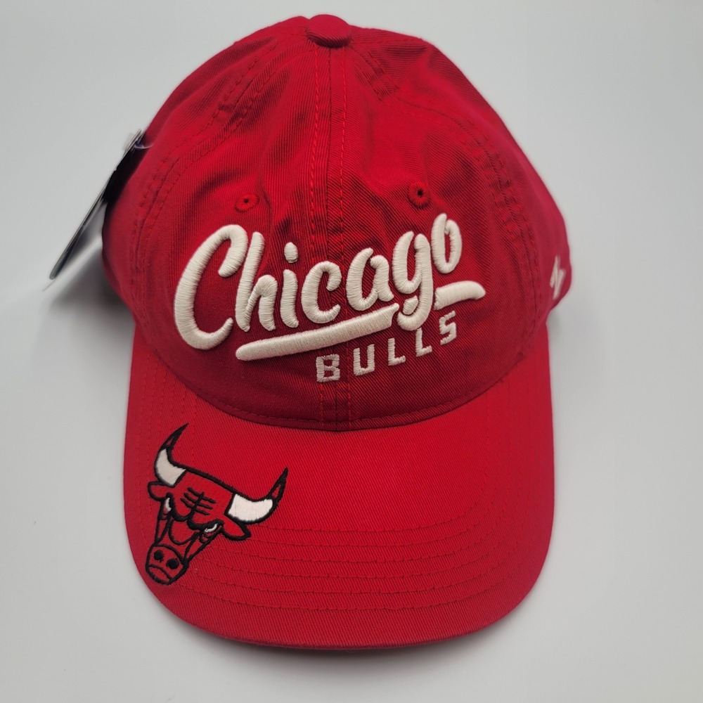 Zephyr NBA Chicago Bulls Red Adjustable Strapback Hat Cotton Baseball Cap NEW